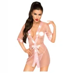 Penthouse Midnight Mirage - szatén köntös és tanga, szexi ruha (pink)
