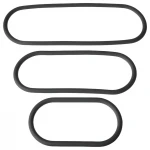 Perfect Fit Slim Wrap - vékony péniszgyűrű szett (fekete, 3 db)