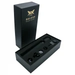 Pixey Deluxe Black Velvet - wand vibrátor L (fekete)