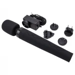 Pixey Deluxe Black Velvet - wand vibrátor M (fekete)