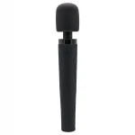 Pixey Deluxe Black Velvet - wand vibrátor M (fekete)