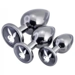 Playboy - anál plug szett - 3 részes (ezüst)