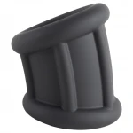 Pulselock Cocktura - fekete bordázott szilikon péniszgyűrű (30 mm)