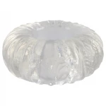 Pulselock Cocktura - bordázott TPE péniszgyűrű (átlátszó) - 19mm