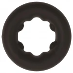 Pulselock Cocktura - pöttyös szilikon péniszgyűrű (fekete) - 27mm