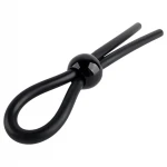 Pulselock Forge - állítható lasszós szilikon péniszgyűrű (fekete)
