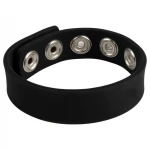 Pulselock Forge - állítható patentos szilikon péniszgyűrű (fekete) - 228mm
