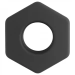 Pulselock Forge - fekete csavaranya formájú szilikon péniszgyűrű (22 mm)