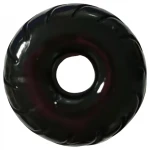 Pulselock Forge - fekete kerék mintás TPE péniszgyűrű (19 mm)