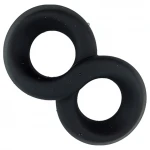 Pulselock Taur - dupla pénisz- és heregyűrű (fekete) - 20mm
