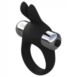 Pulselock Vantr - vibrációs nyuszis péniszgyűrű (fekete) - 30mm
