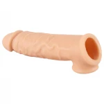 realistixxx - heregyűrűs péniszköpeny - 16 cm (testszínű)