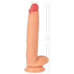 realistixxx Real Giant - extra nagy, herés dildó (testszínű)