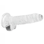 RealRock - átlátszó élethű dildó (átlátszó, 17 cm)