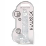 RealRock - átlátszó élethű dildó (átlátszó, 19 cm)
