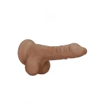 RealRock Dong 7 - herés élethű dildó (sötét natúr, 17 cm)