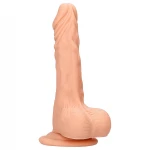 RealRock Dong 8 - élethű, herés dildó (20 cm, testszínű)