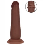 RealRock - dupla sűrűségű élethű dildó (barna, 15,5 cm)
