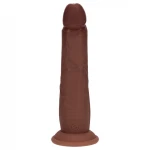 RealRock - dupla sűrűségű élethű dildó (barna, 20,5 cm)