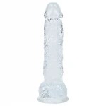RealRock - élethű dildó herékkel (átlátszó) - 12,7 cm