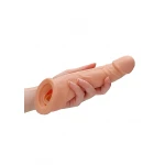 RealRock Penis Sleeve 8 - testszínű élethű péniszköpeny hosszabbító (21 cm)