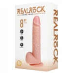 RealRock - tapadókorongos lökő vibrátor (natúr, 20,5 cm)