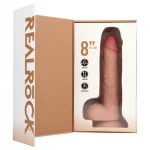 RealRock - tapadókorongos lökő vibrátor (natúr, 20,5 cm)