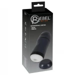 Rebel - 2in1 szívó, vibráló maszturbátor férfiaknak (fekete)
