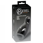 Rebel - fűthető, vibráló, fel-le mozgó maszturbátor férfiaknak (fekete)