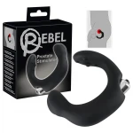 Rebel - íves prosztata vibrátor és masszírozó (fekete)
