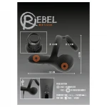 Rebel - vibrációs here- és gátizgató péniszgyűrű (fekete)