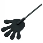 Rimba - Kéz alakú szilikon lovaglópálca, paskoló - 40cm (fekete)