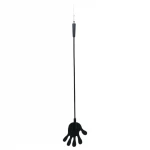 Rimba - Kéz alakú szilikon lovaglópálca, paskoló - 40cm (fekete)
