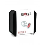 Rimba XS - piros köves fém anál plug, kis méret (ezüst)