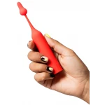 ROMP Pop - akkus, vízálló mini csiklóizgató vibrátor (piros)