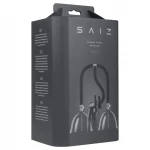 Saiz Premium - dupla mellpumpa - kicsi (átlátszó-fekete)