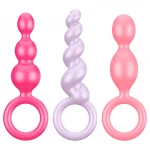 Satisfyer Booty Call - színes anál plug szett (3 részes)