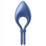 Satisfyer Bullseye - App-vezérelt vibrációs péniszgyűrű (kék)