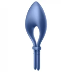 Satisfyer Bullseye - App-vezérelt vibrációs péniszgyűrű (kék)