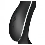 Satisfyer Curvy Trinity 2 - léghullámos 2in1 vibrátor (fekete)