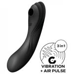 Satisfyer Curvy Trinity 4 - léghullámos 2in1 vibrátor (fekete)