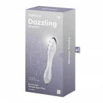 Satisfyer Dazzling Crystal 1 - kétvégű üveg dildó (átlátszó)