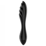 Satisfyer Dazzling Crystal 1 - dupla végű üveg dildó (fekete)