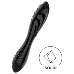 Satisfyer Dazzling Crystal 1 - dupla végű üveg dildó (fekete)