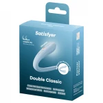 Satisfyer Double Classic - akkus párvibrátor (kék)
