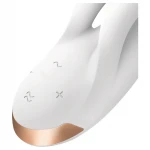 Satisfyer Double Flex - App-vezérelt csiklókaros vibrátor (fehér)