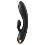 Satisfyer Double Flex - App-vezérelt csiklókaros vibrátor (fekete)