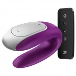 Satisfyer Double Fun - app-vezérelt párvibrátor (lila)