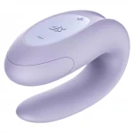 Satisfyer Double Joy - vízálló párvibrátor (lila)