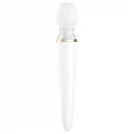 Satisfyer Double Wand-er - App-vezérelt masszírozó vibrátor (fehér)